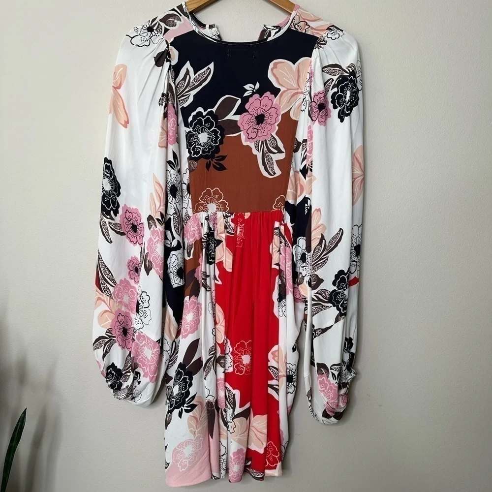 BYTIMO floral puff sleeve mini dress XS - Picture 11 of 13